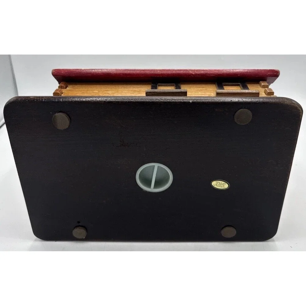 Vintage Cabin Sewing Box/Stash Box/Bank 10”X6.5”X6.5” AA Importing, Taiwan
